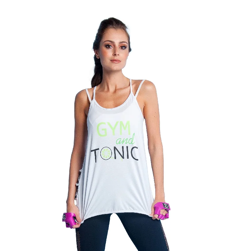 Statement Shoes Bia Brazil Activewear Gym And Tonic Tank TT4479 White