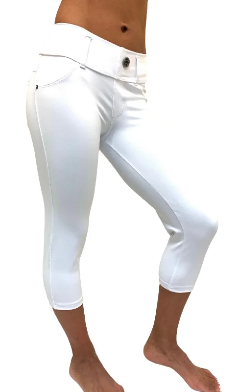 Oversized Jackets Bia Brazil Activewear Jean Capri Sl4034 White