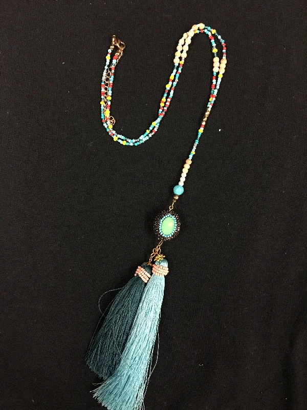 Soft Layers BoHo Chic Double Tassel Necklace