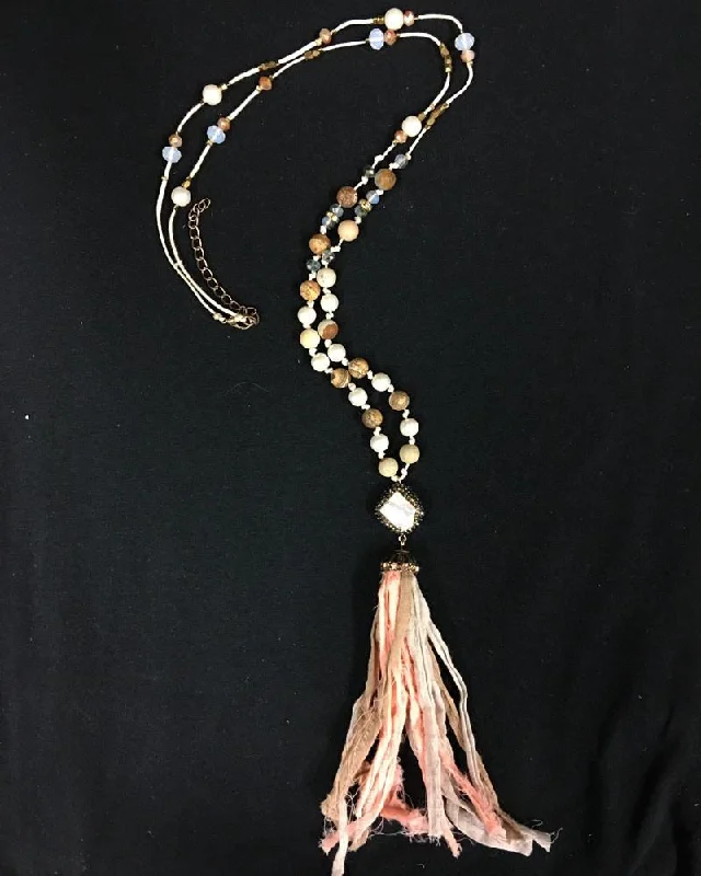 Tailored Comfort BoHo glam Silk Tassel Bohemian Necklace