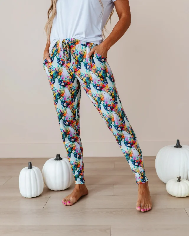Retro Style Boo-tiful Blooms Women's Pants