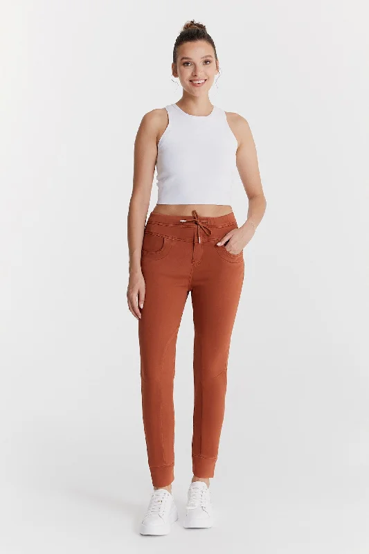 Outdoor Clothing Mila Mid Waist Jogger 5 Pocket Ankle Pants Cinnamon