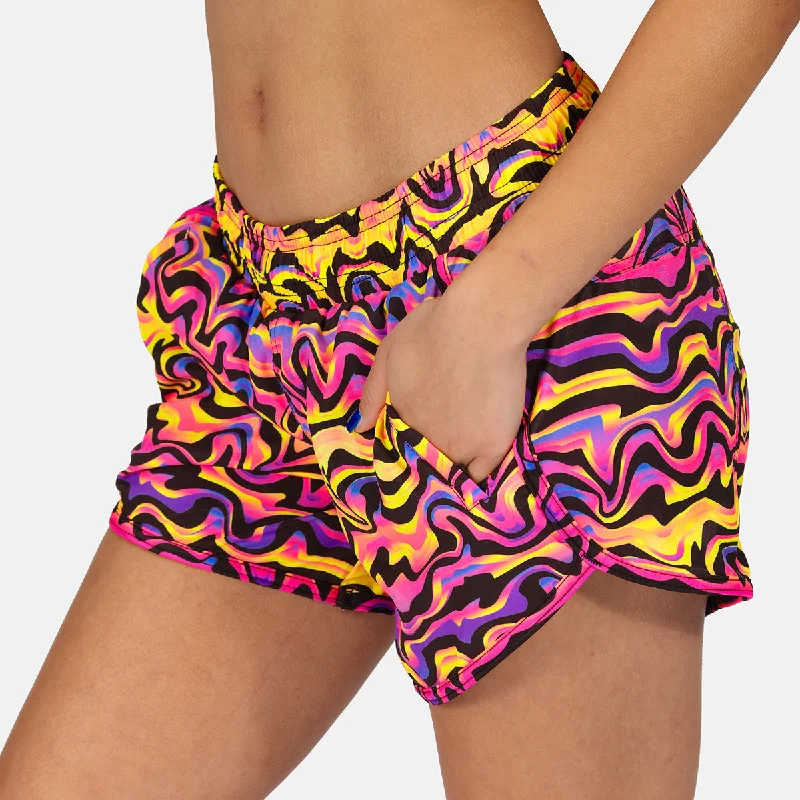 Classic Blazers Coral Waves Loose Fit Workout Shorts