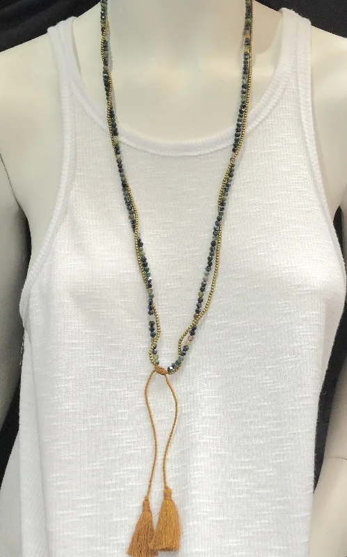 Summer Jackets Double Strand Tassel Necklace