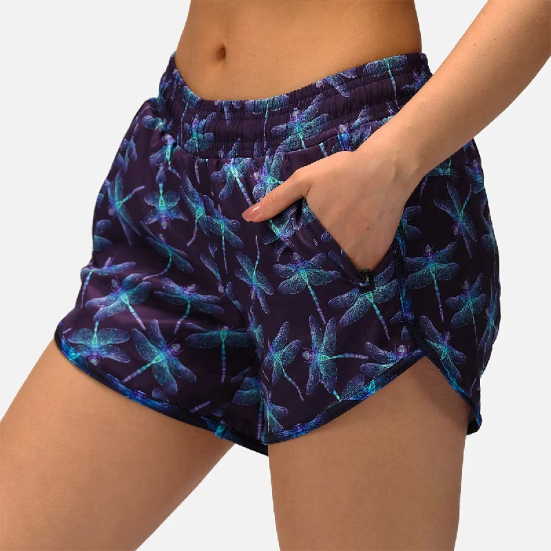 Comfy Jackets Dragonflies Loose Fit Workout Shorts
