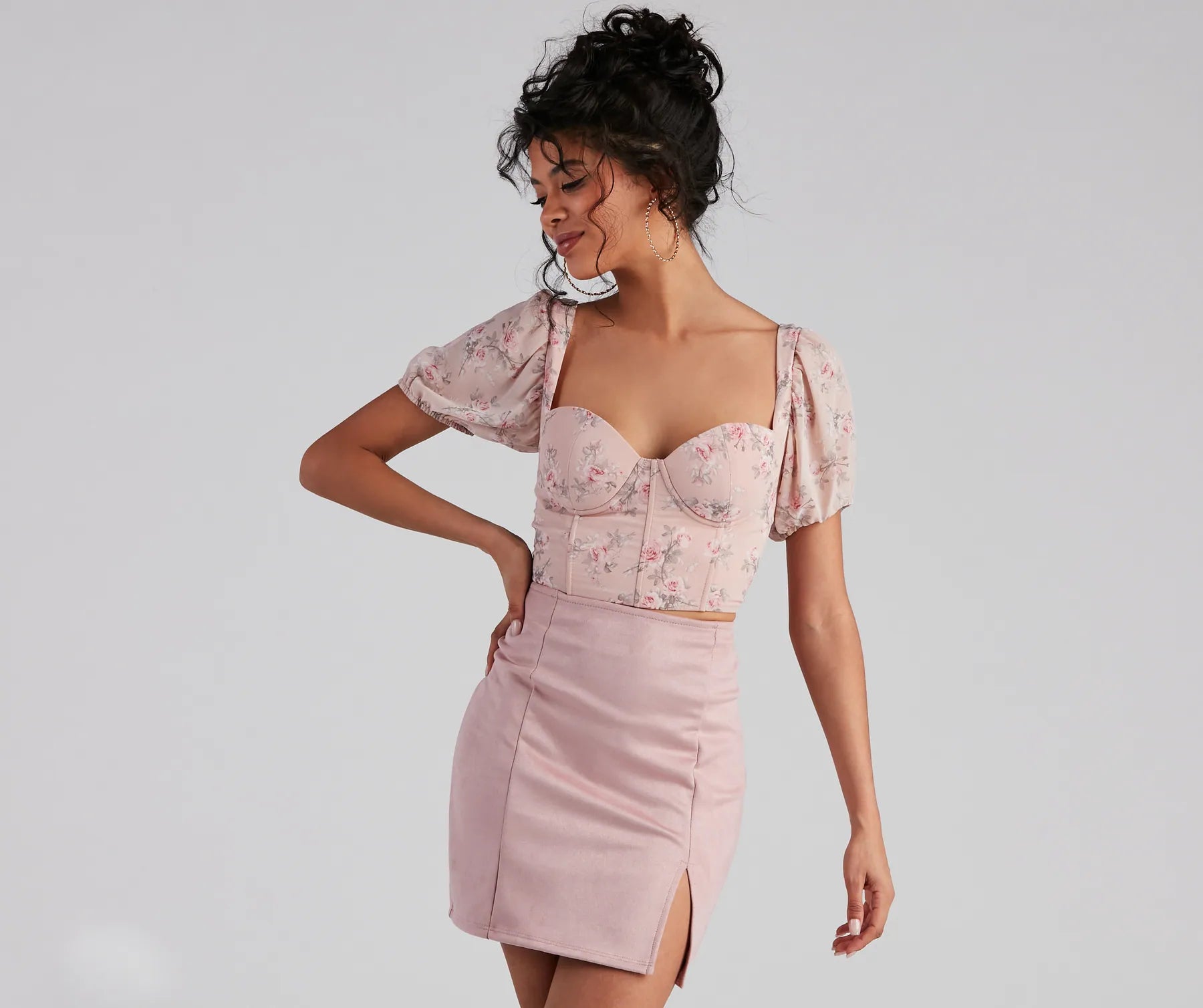 Stylish Layers Dreamy Chic Floral Cropped Bustier