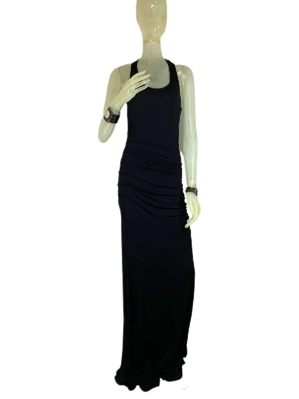 Tech Jackets E-Motions Ruched Side Maxi Dress Black