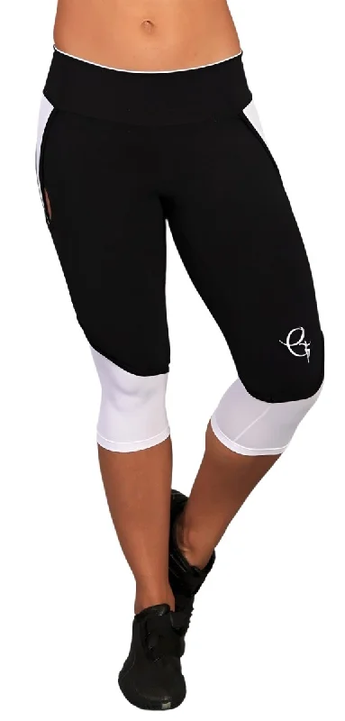 Casual Jackets Equilibrium Activewear Muscle Enhancing Mesh Inset Capri C365