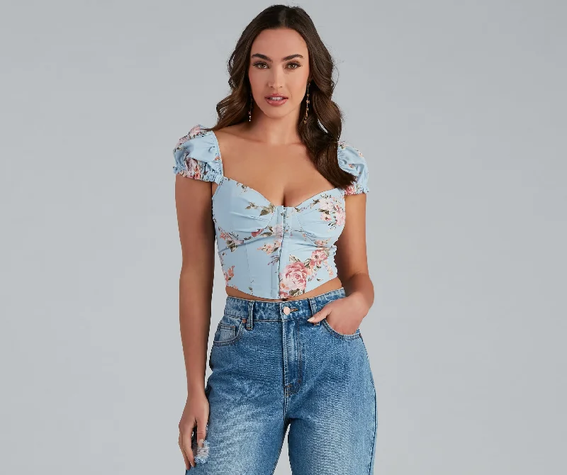 Practical Clothing Falling For Floral Poplin Corset