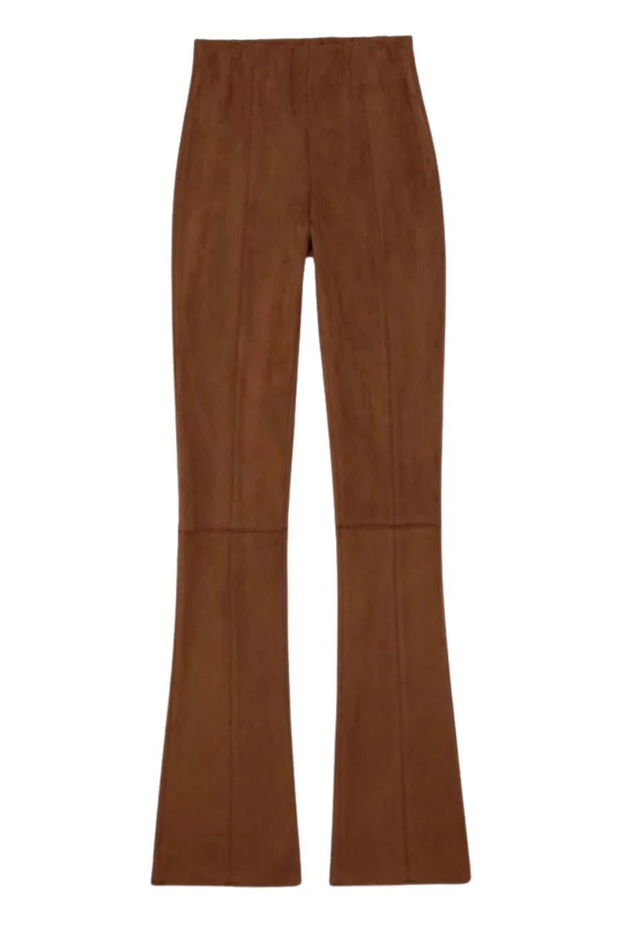 Faye Cropped Pant Cognac Stretch Suede