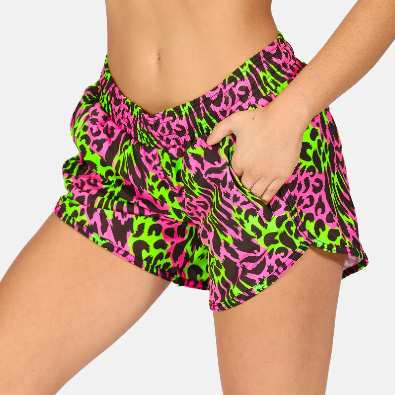 Cool Wearables Feline Fusion Loose Fit Workout Shorts