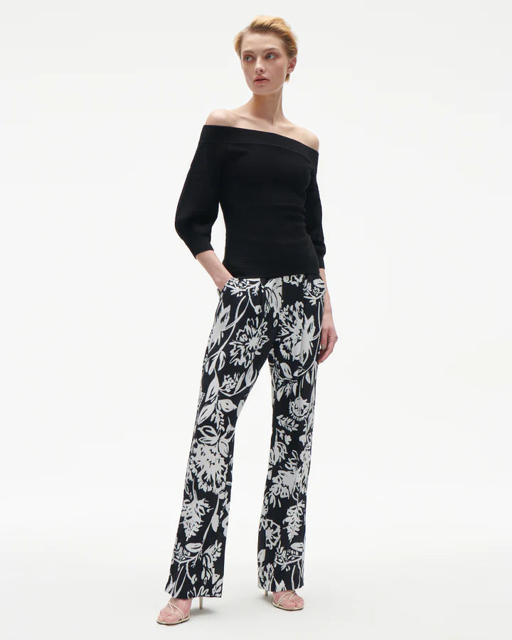 Hadley Pant Porcelain Floral Black