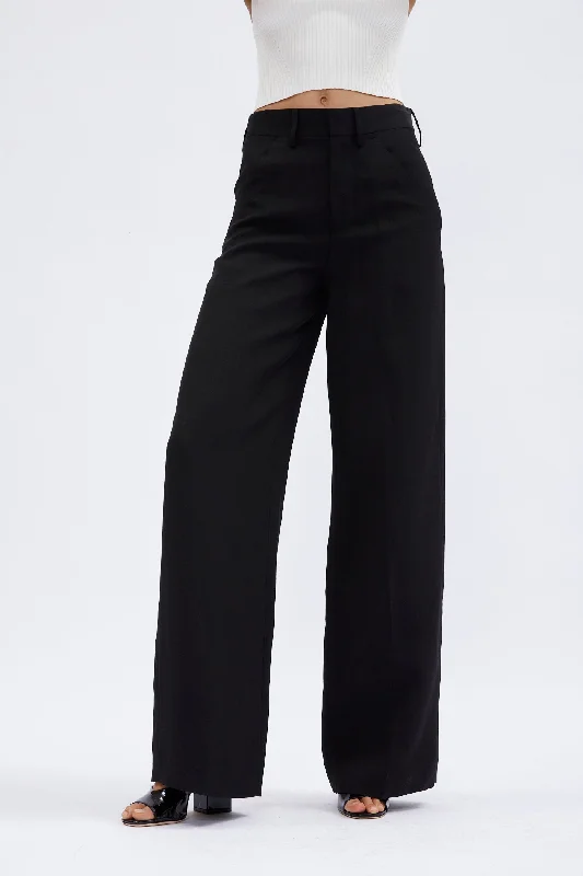 Gareth Black Wide Leg Pants