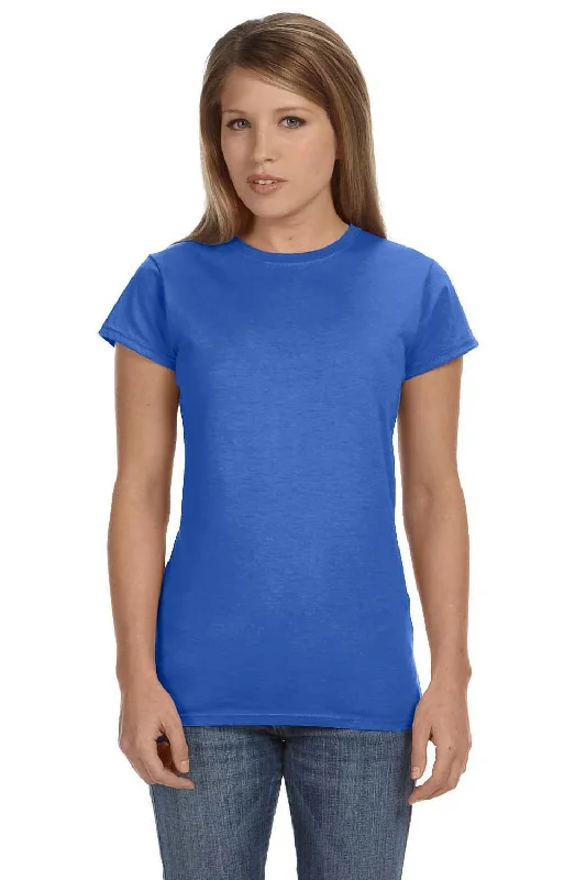 Gildan Womens Softstyle Short Sleeve Crewneck T-Shirt - Heather Royal Blue