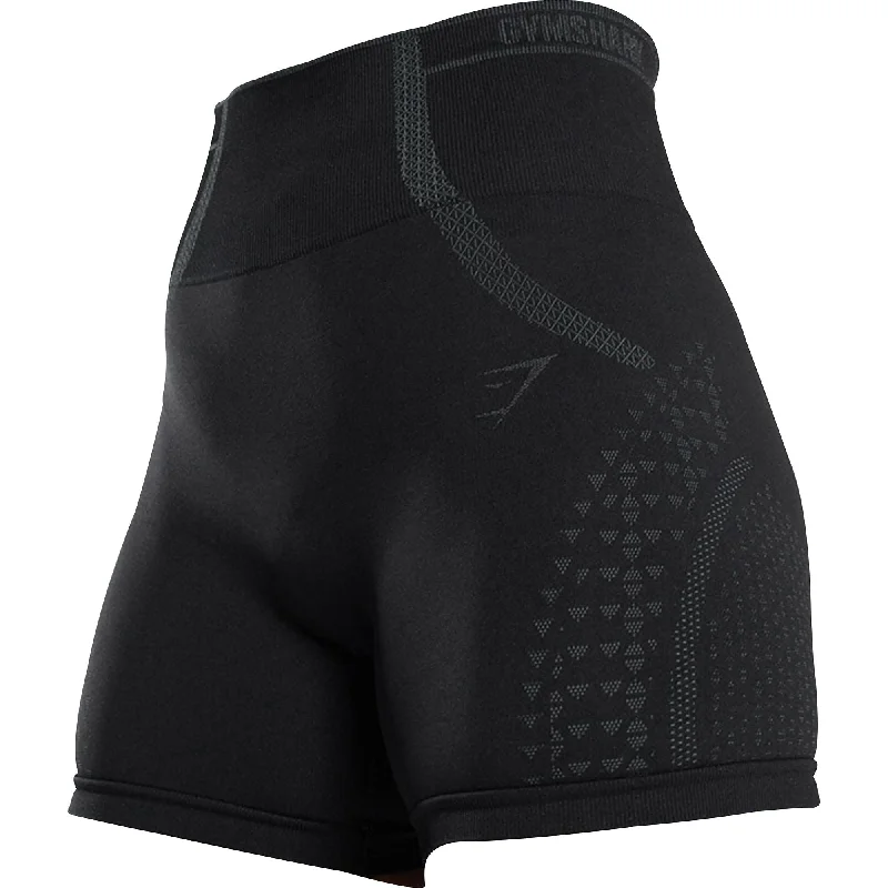 Cozy Fit Gymshark Apex Seamless Womens Short Training Tights - Black