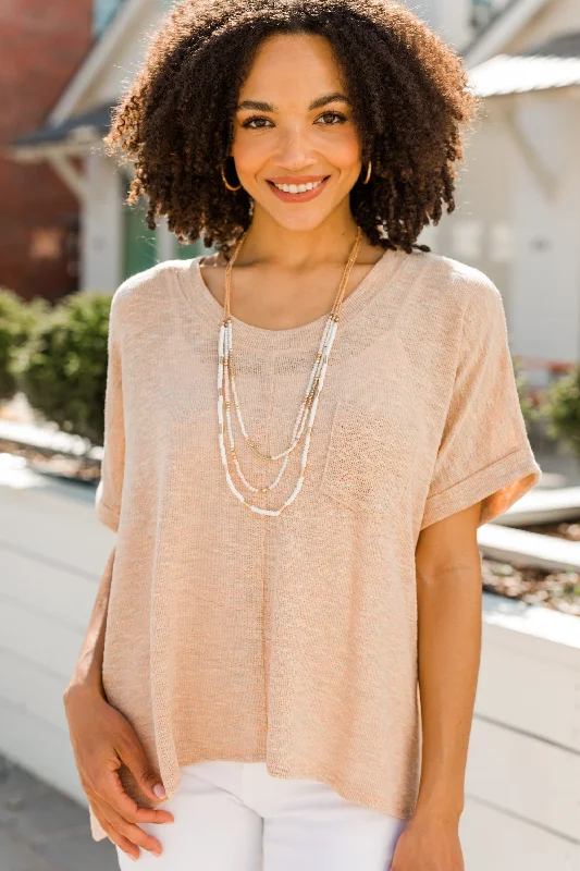 Urban Vests It's The Idea Peach Pink Pocket Top