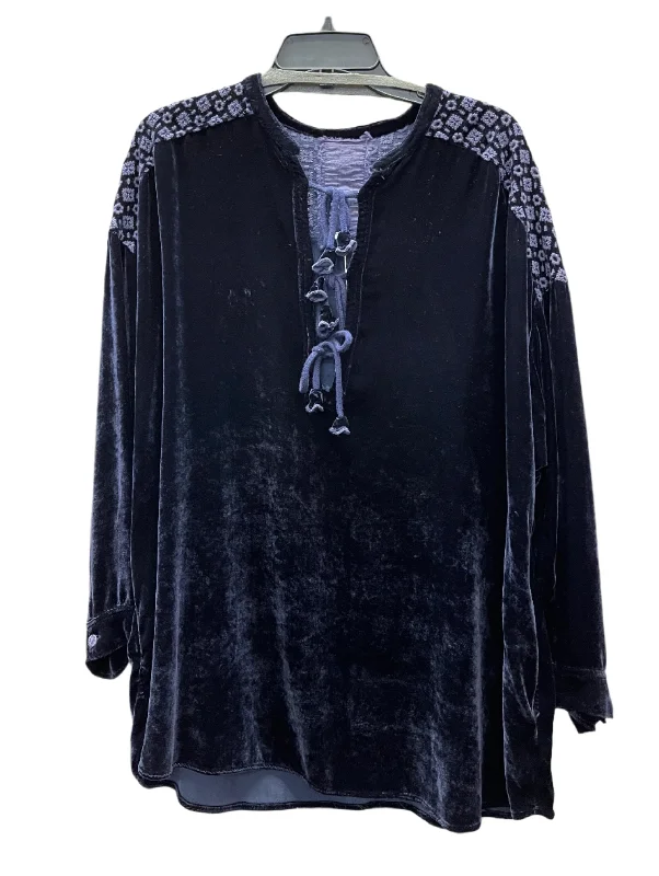 Fashion Sneakers Johnny Was Halle Velvet Embroidered Blouse