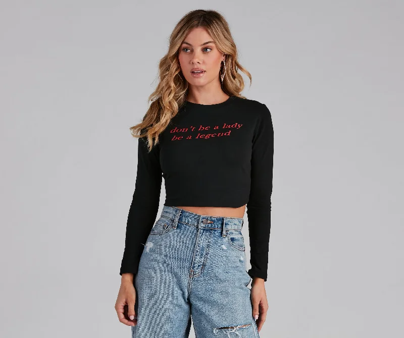 Casual Footwear Legendary Lady Graphic Crop Tee