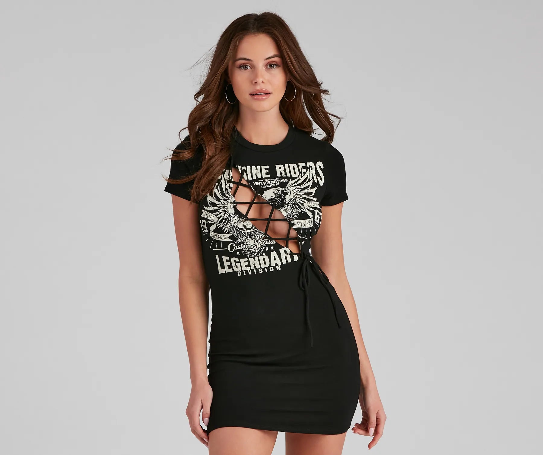 Lightwear Options Legendary Rider Graphic Lace-Up Tunic Top