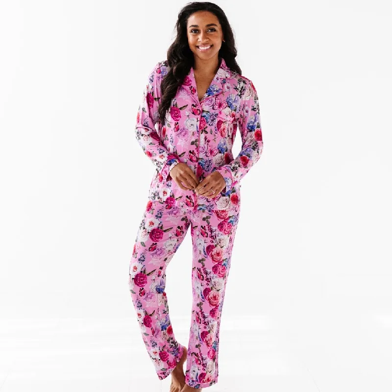 Winter Accessories Make My Heart Flutter Women's Collar Shirt & Pants Set
