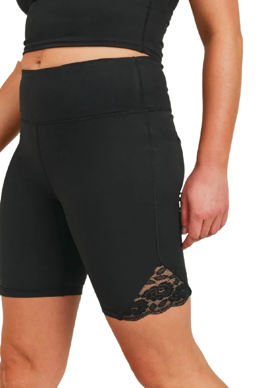 Rain Jackets Mono B lace inset high waist Biker Shorts  APH-A0416 and Plus