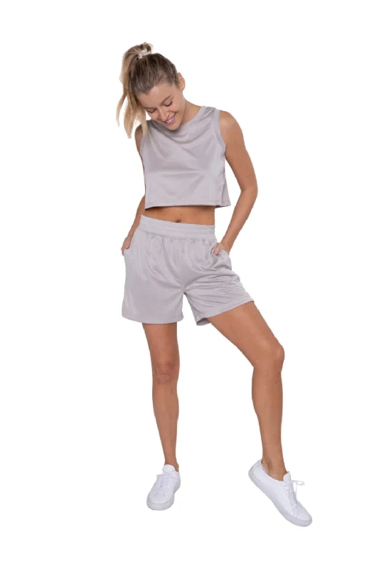 Street Shorts Mono B Micro-Perforated Active Shorts with Split Side Hem AP-B0384