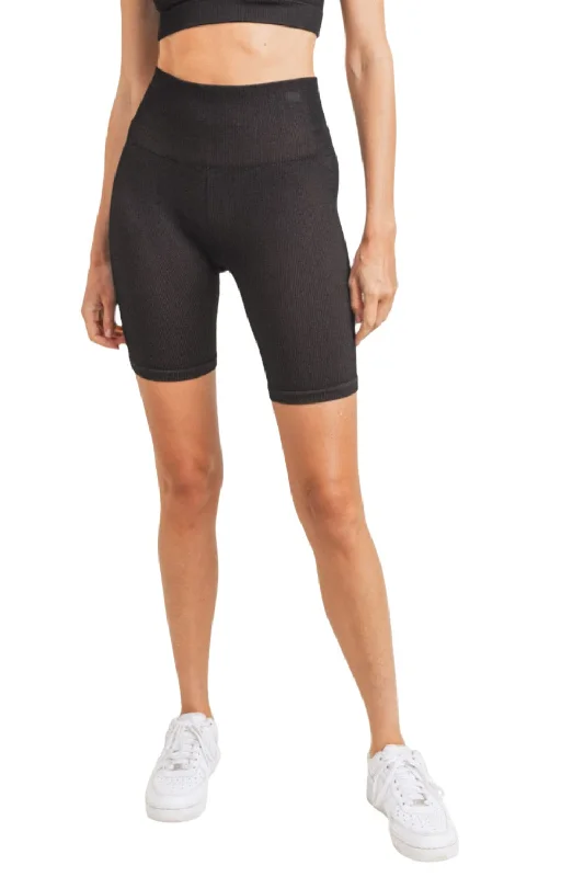 Designer Scarves Mono B Rib Dry Brush Seamless High-Waisted Biker Shorts APH3040