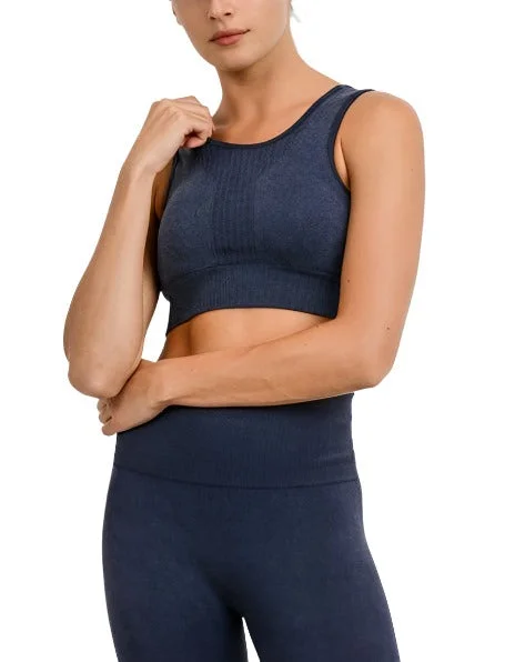 Statement Jackets Mono B Seamless Triangle Perforated Sports Bra AT2649