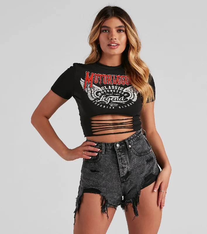 Street Gear Motor Legend Cropped Graphic Tee