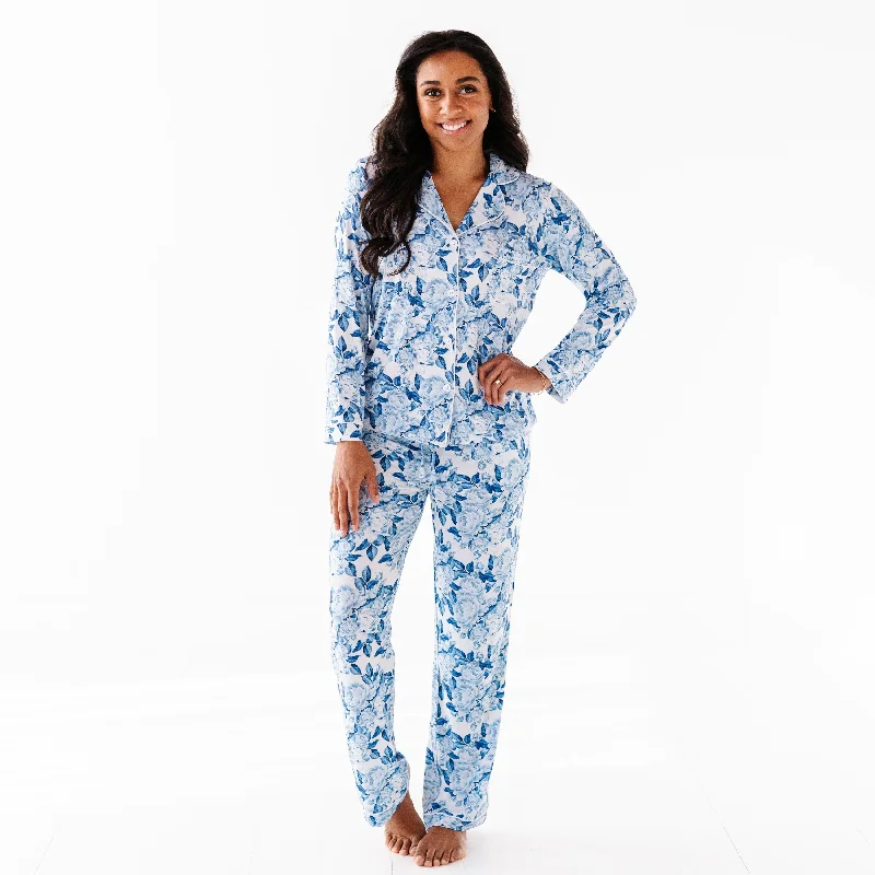Formal Jackets My Something Blue Women's Collar Shirt & Pants Set