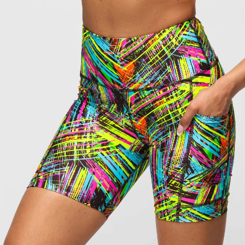 Graphic Sweatshirts Neon Scratch Running Shorts