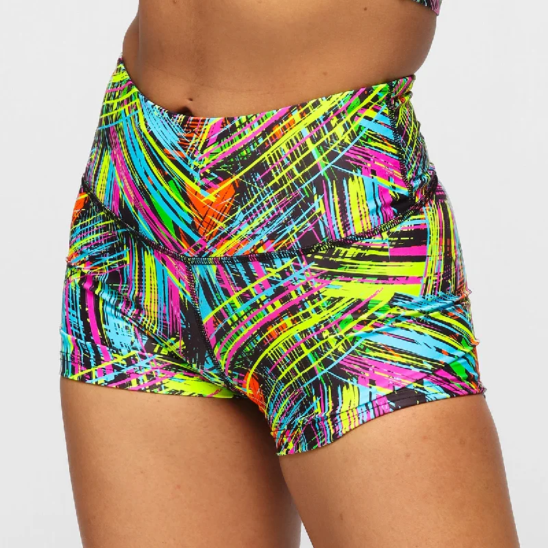 Dress Shoes Neon Scratch TikiBooty Shorts
