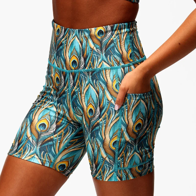 Trendy Styles Pretty In Peacock Running Shorts