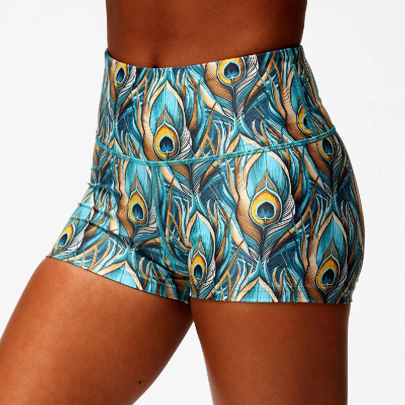 Street Casuals Pretty In Peacock TikiBooty Shorts