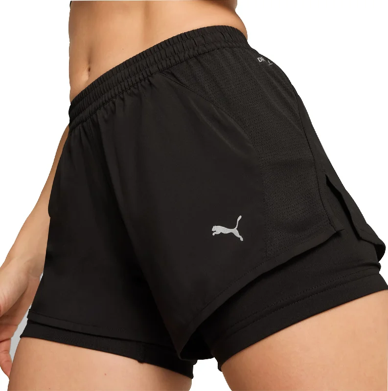 Casual Hoodies Puma Run Favourite Velocity 2 In 1 Womens Running Shorts - Black