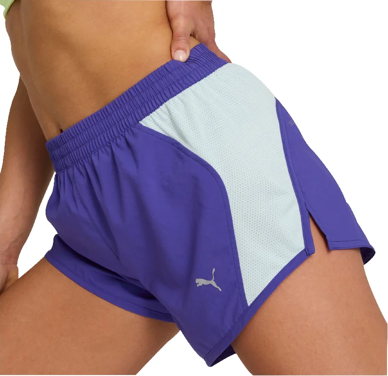 Trendy Comfort Puma Run Favourite Velocity 3 Inch Womens Running Shorts - Blue