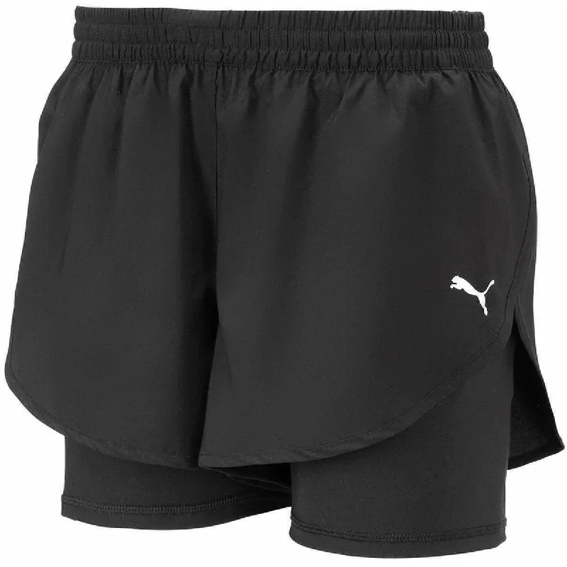 All-Season Outfits Puma Woven 2 In 1 Womens Running Shorts - Black