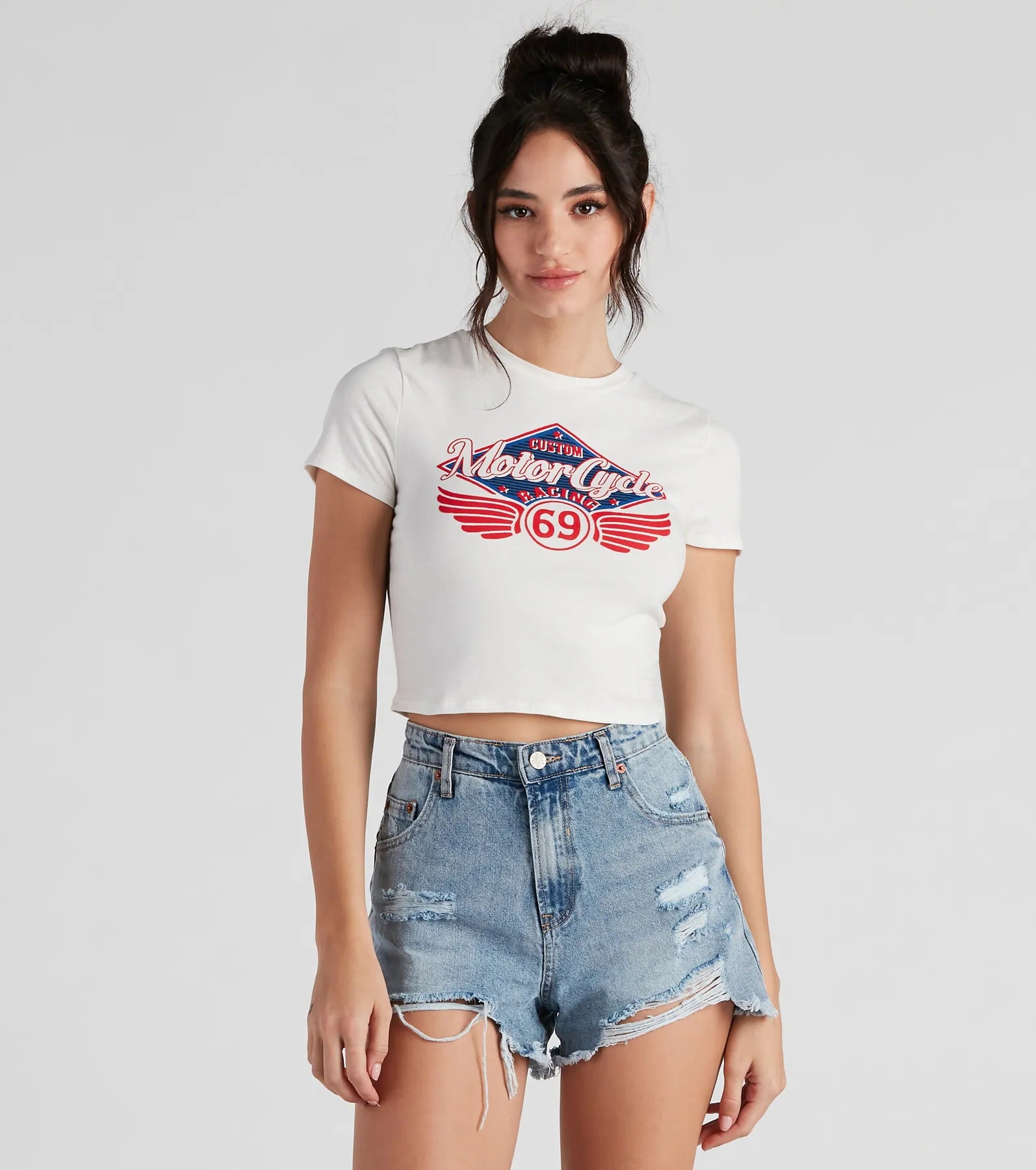 Trendy Styles Ready, Set, Moto Race Graphic Tee