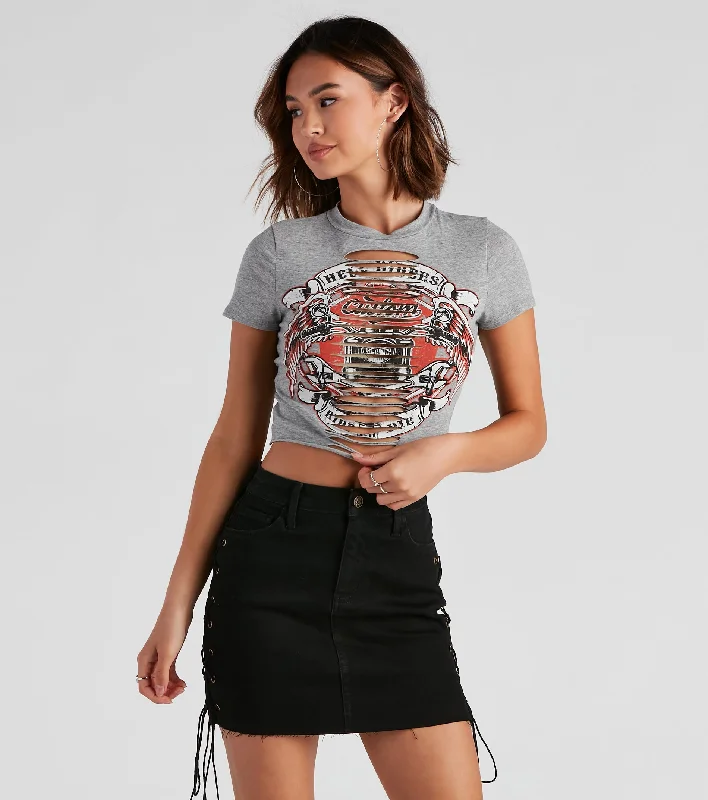 Urban Jackets Ride Or Die Moto Graphic Slash Tee