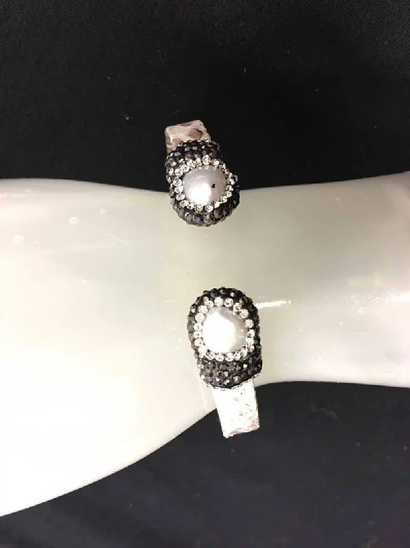 Easy Fashion Snake Skin Adjustable Bracelet With Pearls
