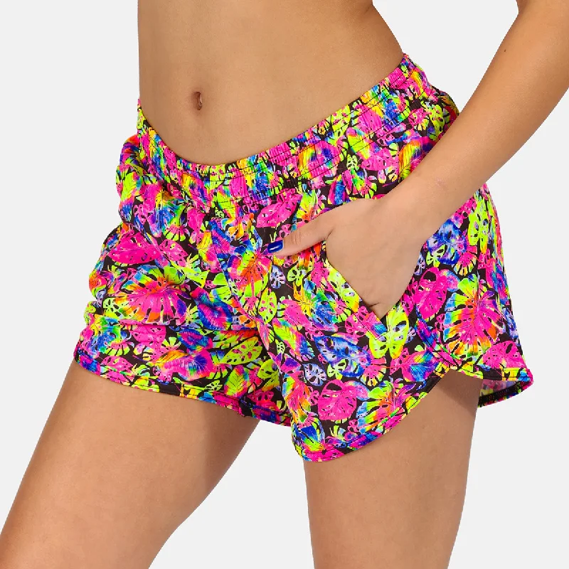 Street Style Summer Palm Loose Fit Workout Shorts