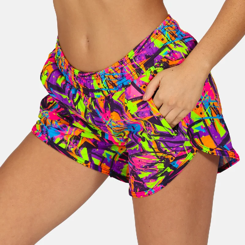 Stylish Shoes Trance Loose Fit Workout Shorts