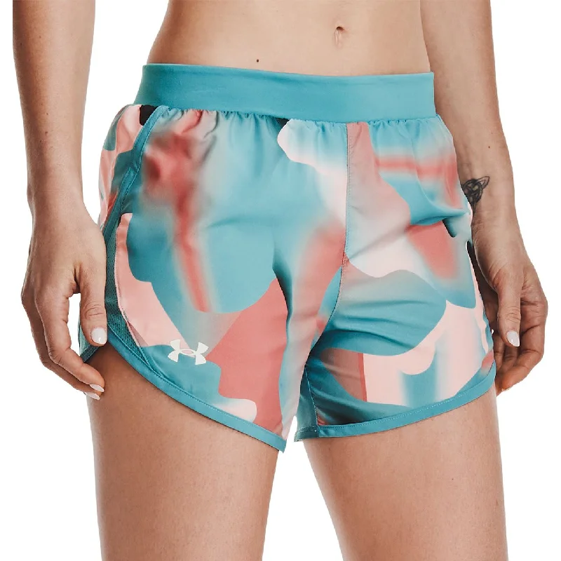 Slim Fit Suits Under Armour Fly By 2.0 Printed Womens Running Shorts - Blue
