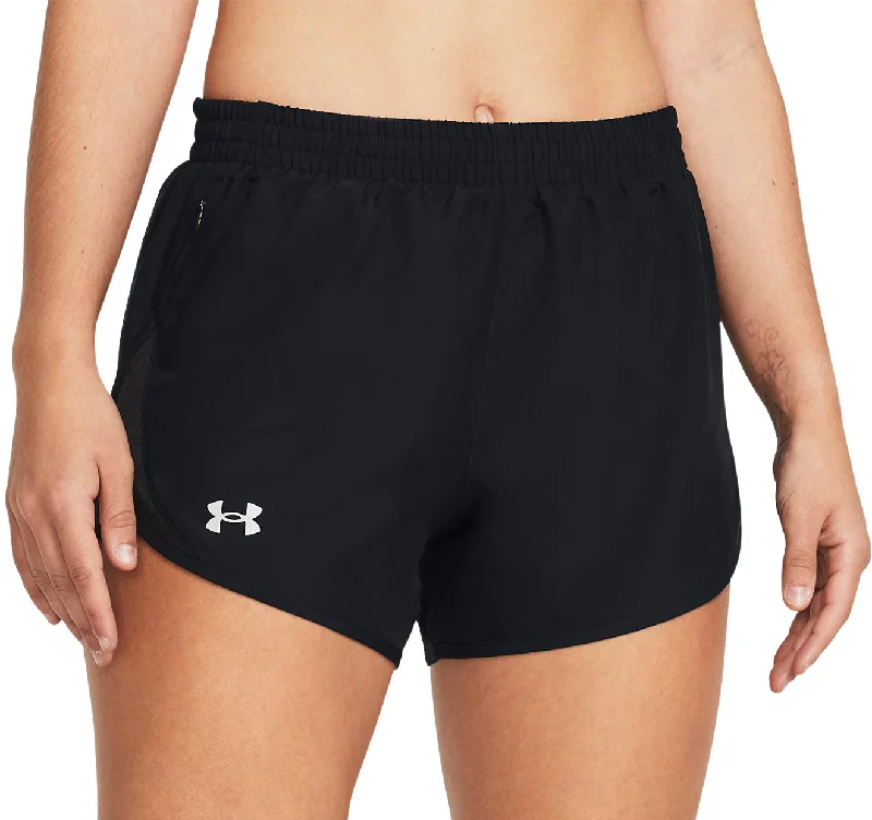 Street Denim Under Armour Fly By 3 Inch Womens Running Shorts - Black