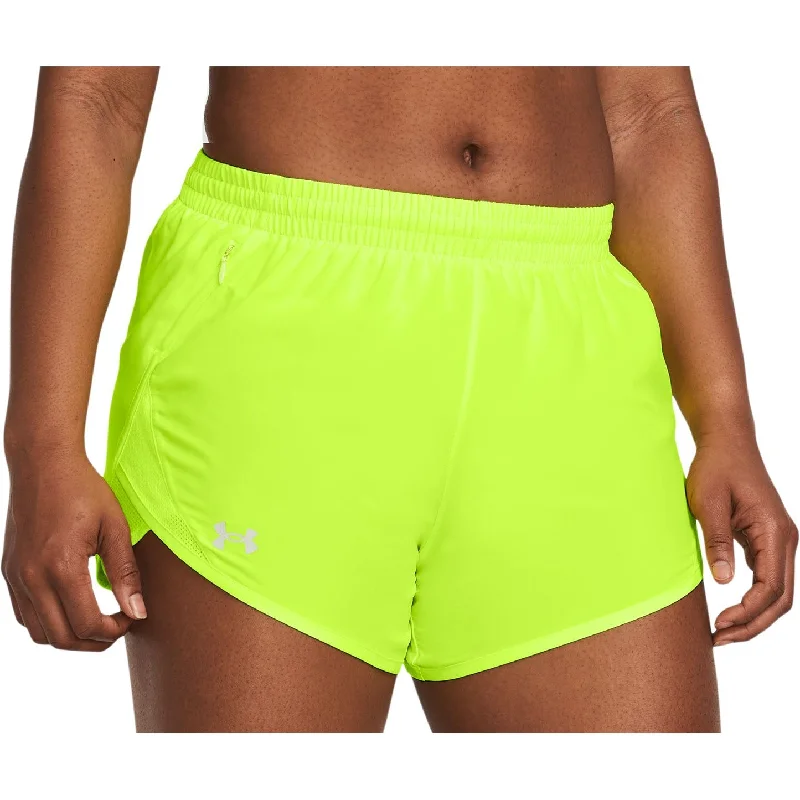 Heavy Coats Under Armour Fly By 3 Inch Womens Running Shorts - Yellow