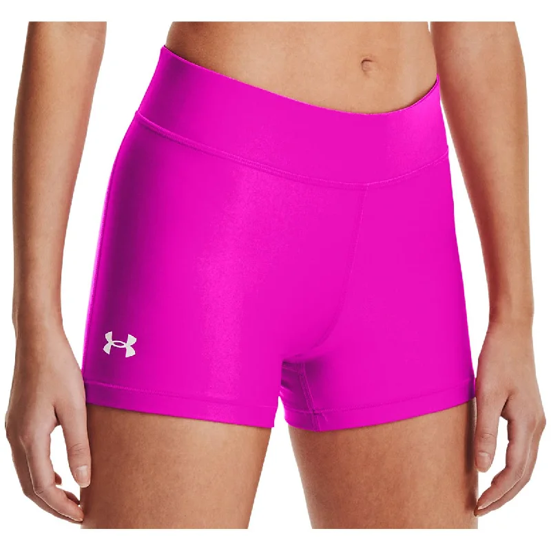 Printed Pants Under Armour HeatGear Mid Rise Womens Short Training Tights - Pink