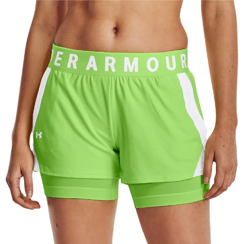 Stylish Scarves Under Armour Play Up 2 In 1 Womens Running Shorts - Green