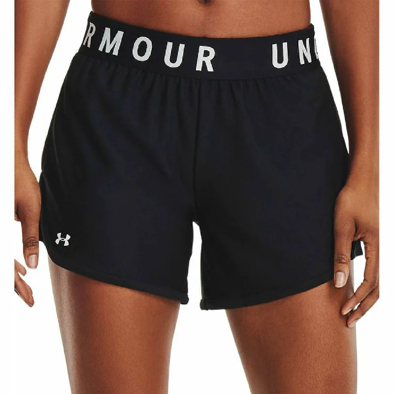 Relaxed Fit Under Armour Play Up 5 Inch Womens Running Shorts - Black