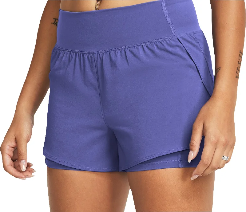 Relaxed Wearables Under Armour Vanish 2 In 1 Womens Running Shorts - Purple