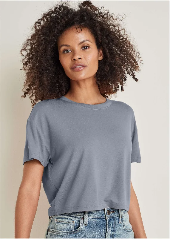 Comfy Jackets Crew Neck Tee - Seafog